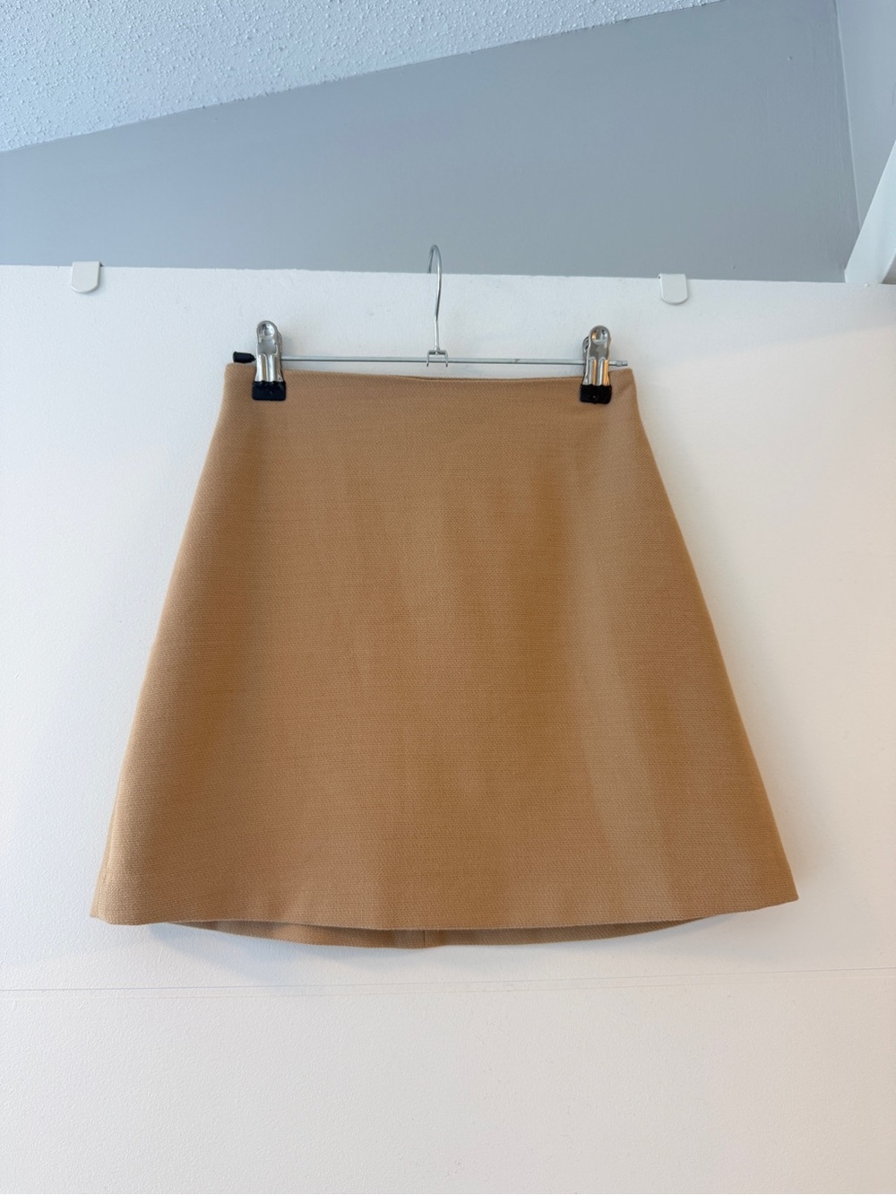 Wilfred Aritzia Camel Wool Blend A-Line Mini Skirt | Size 00